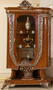 Casa Padrino Luxus Barock Vitrine Braun / Bronzefarben - Prunkvoller Massivholz Vitrinenschrank mit Glast�r - Handgefertigte Barock M�bel - Edel & Prunkvoll