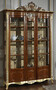 Casa Padrino Luxus Barock Vitrine Braun / Gold / Silber - Edler Massivholz Vitrinenschrank mit 2 T�ren - Hotel M�bel - Schloss M�bel - Luxus Qualit�t - Made in Italy