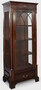 Casa Padrino Luxus Vitrine Dunkelbraun 70 x 45 x H. 192 cm - Mahagoni Vitrinenschrank mit Glastr und Schublade - Luxus Mahagoni Wohnzimmer Mbel