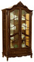 Casa Padrino Luxus Barock Vitrine Dunkelbraun - Prunkvoller Massivholz Vitrinenschrank mit 2 Glast�ren und Schublade - Handgefertigte Barock M�bel - Edel & Prunkvoll 