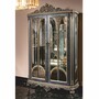 Casa Padrino Luxus Barock Vitrine Grau / Gold 160 x H. 245 cm - Prunkvoller Massivholz Vitrinenschrank - Barock M�bel