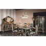 Casa Padrino Luxus Barock Vitrine Grau / Gold 160 x H. 245 cm - Prunkvoller Massivholz Vitrinenschrank - Barock M�bel