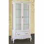 Casa Padrino Luxus Barock Vitrine Wei� / Beige 100 x H. 210 cm - Barock M�bel 