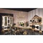 Casa Padrino Luxus Barock Vitrine Wei� / Schwarz / Gold 180 x H. 245 cm - Prunkvoller Massivholz Vitrinenschrank - Barock M�bel