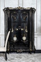Casa Padrino Luxus Barock Vitrine Schwarz / Gold - Prunkvoller Massivholz Vitrinenschrank mit 2 T�ren und Schublade - Luxus M�bel im Barockstil - Barock M�bel - Edel & Prunkvoll