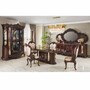 Casa Padrino Luxus Barock Vitrine Dunkelbraun / Gold 180 x H. 245 cm - Prunkvoller Massivholz Vitrinenschrank - Barock M�bel
