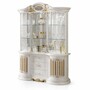 Casa Padrino Luxus Barock Vitrine Wei� / Gold 139 x H. 213 cm - Barock M�bel - Made in Italy