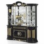 Casa Padrino Luxus Barock Vitrine Schwarz / Gold 173 x H. 213 cm - Barock M�bel - Made in Italy