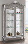 Casa Padrino Luxus Barock Vitrine Grau / Wei� - Prunkvoller Barock Vitrinenschrank mit 2 Glast�ren - Barock M�bel - Luxus Qualit�t - Made in Italy 