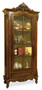 Casa Padrino Luxus Barock Vitrine Braun - Prunkvoller Massivholz Vitrinenschrank mit Glast�r und Schublade - Handgefertigte Barock M�bel - Edel & Prunkvoll