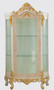 Casa Padrino Luxus Barock Vitrine Beige / Wei� / Gold - Handgefertigter Massivholz Vitrinenschrank - Barock Wohnzimmer M�bel