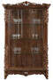 Casa Padrino Luxus Barock Vitrine Braun - Handgefertigter Massivholz Vitrinenschrank mit Glast�r - Barock M�bel - Edel & Prunkvoll 