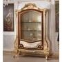 Casa Padrino Luxus Barock Vitrine Wei� / Braun / Gold H. 220 cm - Barock M�bel