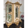 Casa Padrino Luxus Barock Vitrine Wei� / Gold / Braun 170 x H. 230 cm - Prunkvoller Massivholz Vitrinenschrank - Barock M�bel
