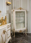 Casa Padrino Luxus Barock Vitrine Wei� / Gold 107 x 41 x H. 178 cm - Massivholz Vitrinenschrank - Barock M�bel - Edel & Prunkvoll