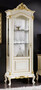 Casa Padrino Luxus Barock Vitrine Wei� / Gold - Handgefertigter Massivholz Vitrinenschrank mit T�r - Prunkvolle Barock M�bel - Luxus Qualit�t - Made in Italy