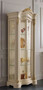Casa Padrino Luxus Barock Vitrine Cremefarben / Gold - Handgefertigter Massivholz Vitrinenschrank mit T�r - Prunkvolle Barock M�bel - Luxus Qualit�t - Made in Italy
