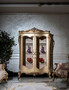 Casa Padrino Luxus Barock Vitrine Gold - Prunkvoller Massivholz Vitrinenschrank mit 2 Glast�ren - Handgefertigte Barock M�bel - Edel & Prunkvoll