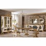 Casa Padrino Luxus Barock Vitrine Wei� / Blau / Gold 180 x H. 245 cm - Prunkvoller Massivholz Vitrinenschrank - Barock M�bel