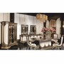 Casa Padrino Luxus Barock Vitrine Wei� / Braun / Schwarz / Gold 157 x H. 200 cm - Prunkvoller Massivholz Vitrinenschrank - Barock M�bel