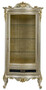 Casa Padrino Luxus Barock Vitrine Silber / Gold - Handgefertigter Massivholz Vitrinenschrank - Barock Wohnzimmer M�bel
