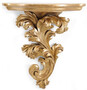 Casa Padrino Luxus Barock Wandkonsole Antik Gold - Handgefertigte Barockstil Wanddeko Konsole - Barock Wanddeko - Barock M�bel - Luxus Qualit�t - Made in Italy 
