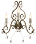 Casa Padrino Barock Kristall Wandleuchte Antik Silber 48 x H. 51 cm - Prunkvolle Barockstil Metall Wandlampe - Barock Leuchten - Edel & Prunkvoll 