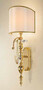 Casa Padrino Luxus Barock Kristall Wandleuchte Gold / Elfenbein 20 x 15 x H. 55 cm - Prunkvolle Wandlampe im Barockstil - Barock Leuchten - Edel & Prunkvoll - Luxus Qualit�t - Made in Italy 