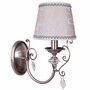 Casa Padrino Luxus Barock Kristall Wandleuchte Silber / Beige H. 35 cm - Barock Leuchten 