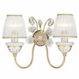 Casa Padrino Luxus Barock Doppel Wandleuchte Wei� / Gold 40 cm - Handgefertigt & Handbemalt - Made in Italy 