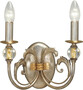 Casa Padrino Luxus Barock Wandleuchte Antik Silber / Antik Gold 27 x 16 x H. 23 cm - Elegante Metall Wandlampe mit edlen Glaskugeln - Barock Leuchten 