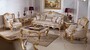 Casa Padrino Luxus Barockstil Wohnzimmer M�bel Set Silber / Braun / Gold