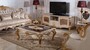 Casa Padrino Luxus Barockstil Wohnzimmer M�bel Set Silber / Braun / Gold