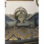 Casa Padrino Luxus Barock Wohnzimmer M�bel Set Blau / Gold / Silber - Barockstil M�bel