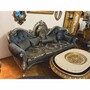 Casa Padrino Luxus Barock Wohnzimmer M�bel Set Blau / Gold / Silber - Barockstil M�bel