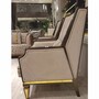 Casa Padrino Luxus Art Deco Sessel Grau / Braun / Gold H. 109 cm - Wohnzimmer M�bel