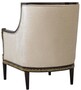 Casa Padrino Luxus Barock Wohnzimmer Sessel Creme / Dunkelbraun / Gold - Barock M�bel