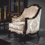 Casa Padrino Luxus Barock Wohnzimmer Sessel Gold / Dunkelbraun - Barockstil M�bel 