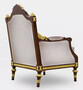 Casa Padrino Luxus Barock Wohnzimmer Sessel Grau / Dunkelbraun / Gold - Handgefertigter Barockstil Sessel - Luxus Wohnzimmer M�bel im Barockstil - Barock M�bel - Edel & Prunkvoll