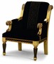 Casa Padrino Luxus Barock Sessel Schwarz / Gold - Barock M�bel - Made in Italy 