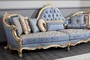 Casa Padrino Luxus Barock Wohnzimmer Set - 1 Chesterfield Sofa & 1 Couchtisch & 2 Salon St�hle & 1 Beistelltisch - Barock Wohnzimmerm�bel