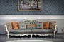 Casa Padrino Luxus Barock Wohnzimmer Set - 1 Chesterfield Sofa & 1 Chesterfield Thron Sessel & 1 Beistelltisch - Barock Wohnzimmerm�bel