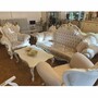Casa Padrino Luxus Barock Wohnzimmer Set Wei� / Gold - Barockstil M�bel