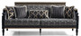 Casa Padrino Luxus Barock Wohnzimmer Set Grau / Schwarz / Gold - 2 Sofas & 2 Sessel & 1 Couchtisch mit Glasplatte in Marmoroptik - Wohnzimmer M�bel im Barockstil - Edel & Prunkvoll