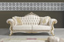 Casa Padrino Barock Wohnzimmer Set Champagnerfarben / Creme / Gold - 2 Sofas & 2 Sessel & 1 Couchtisch - Wohnzimmer M�bel - Edel & Prunkvoll