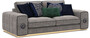 Casa Padrino Luxus Wohnzimmer Set Grau / Braun - 2 Sofas & 2 Sessel & 1 Couchtisch Set - Edle Wohnzimmerm�bel - Luxus M�bel