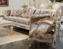 Casa Padrino Luxus Barock Wohnzimmer Set Creme / Rosa / Wei� / Gold - 2 Sofas & 2 Sessel - Handgefertigte Wohnzimmer M�bel im Barockstil - Edel & Prunkvoll