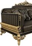 Casa Padrino Luxus Barock Wohnzimmer Set Grau / Schwarz / Gold - 2 Sofas & 2 Sessel & 1 Couchtisch - Prunkvolle Barock Wohnzimmer M�bel
