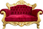 Casa Padrino Luxus Barock Wohnzimmer Set Bordeauxrot / Gold - 1 Barock Sofa & 2 Barock Sessel - Wohnzimmer M�bel im Barockstil - Edel & Prunkvoll