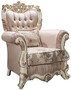 Casa Padrino Luxus Barock Wohnzimmer Set Rosa / Wei� / Gold - 2 Sofas & 2 Sessel & 1 Couchtisch - Prunkvolle M�bel im Barockstil